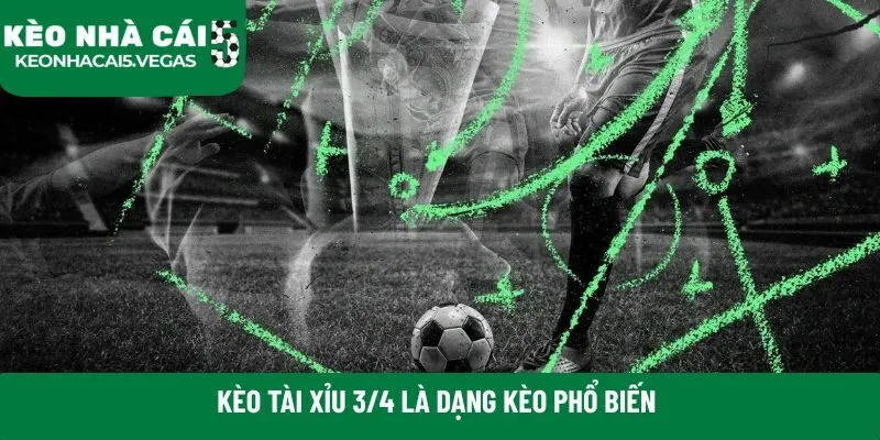 Kèo tài xỉu 3/4 là dạng kèo  phổ biến